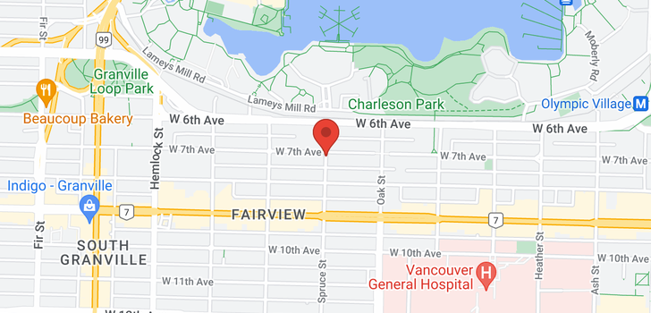 map of 1103 W 7TH AVENUE
